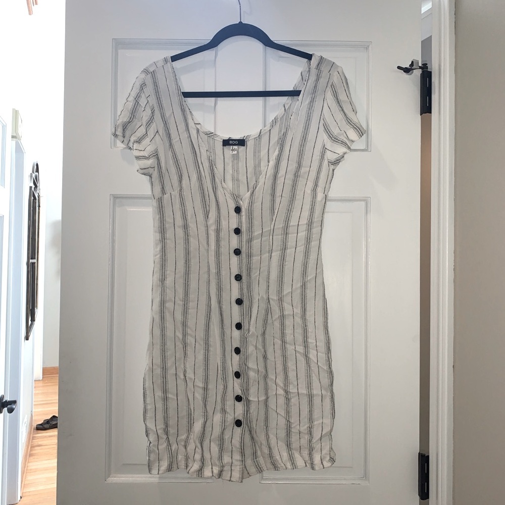 BDG Striped Linen Dress